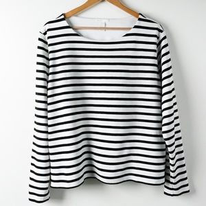H&M XL Boatneck Long Sleeve Tee Ponte Like Knit